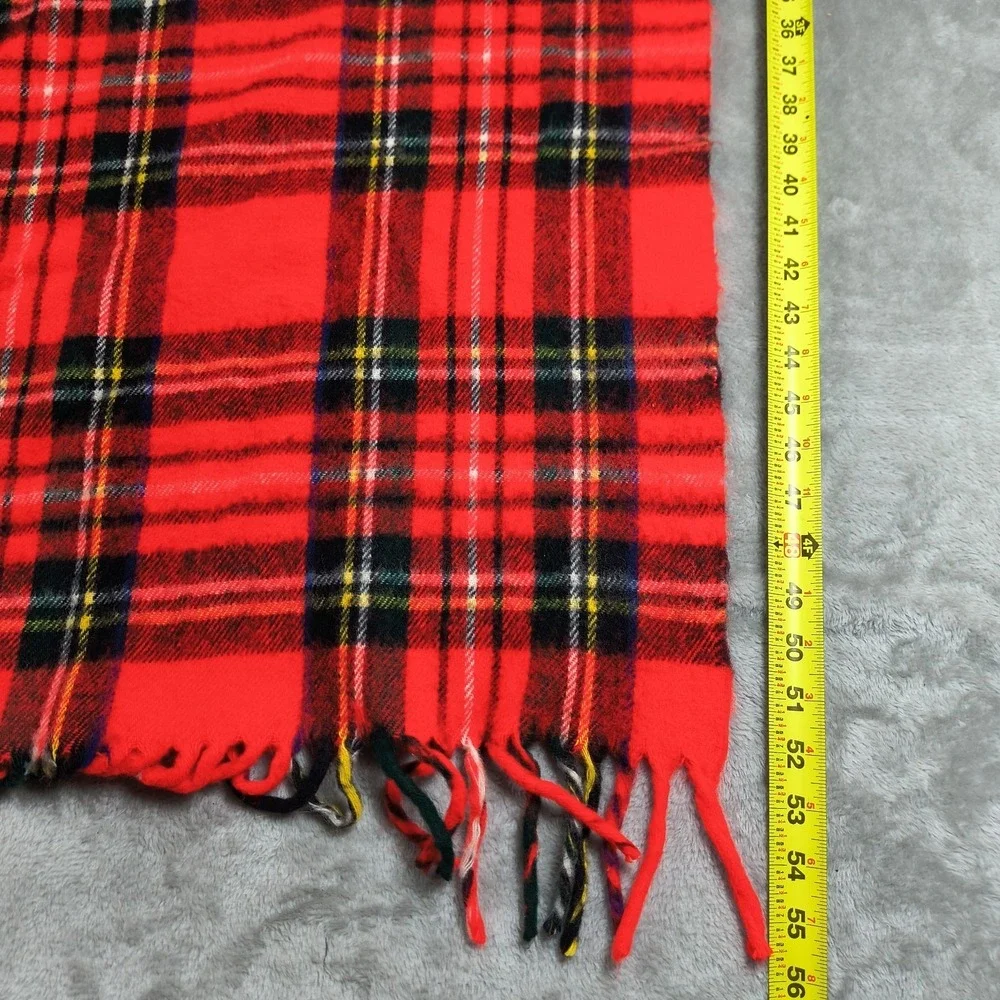 Vintage Troy Leisure Blanket‎ And Bag Red Plaid Tartan Carrying Case Made In USA